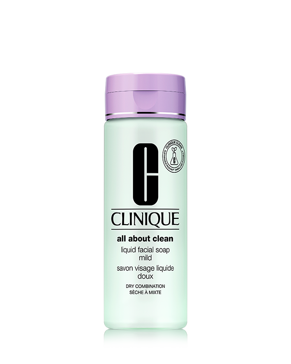 All About Clean™ Savon Visage Liquide, Ce savon liquide pour le visage, développé par des dermatologues, nettoie en douceur et en profondeur. Se rince rapidement et ne dessèche pas la peau.