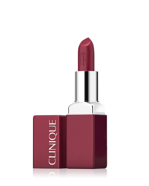Clinique Pop™ Reds, Trouvez le rouge à lèvres qui flattera votre teint à coup sûr ! 7 teintes effet bonne mine pour un look Naturel, Classique ou Glamour.